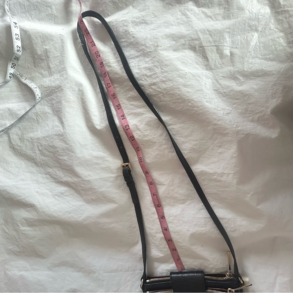 Michael Kors Fulton Black Pebbled Leather Crossbody Bag Built-in Wallet - Picture 8 of 9